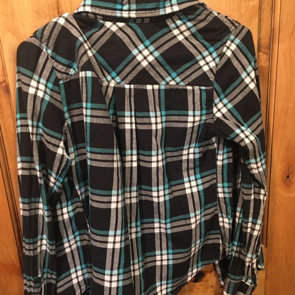 Blue and black flannel